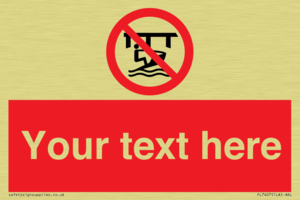 Custom Do not use watercraft in the vicinity of piers